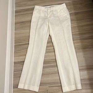 Banana republic white linen pants